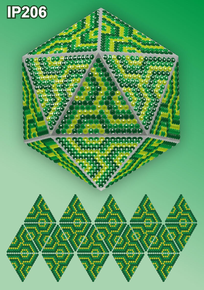 Набір алмазної живопису IP206 Новорічна куля Мозаїка зелений