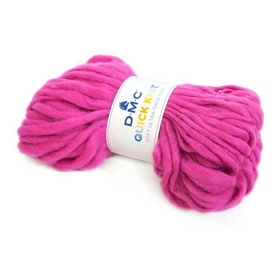 Товста пряжа для в'язання DMC Quick Knit колір рожевий (Код:col_605)