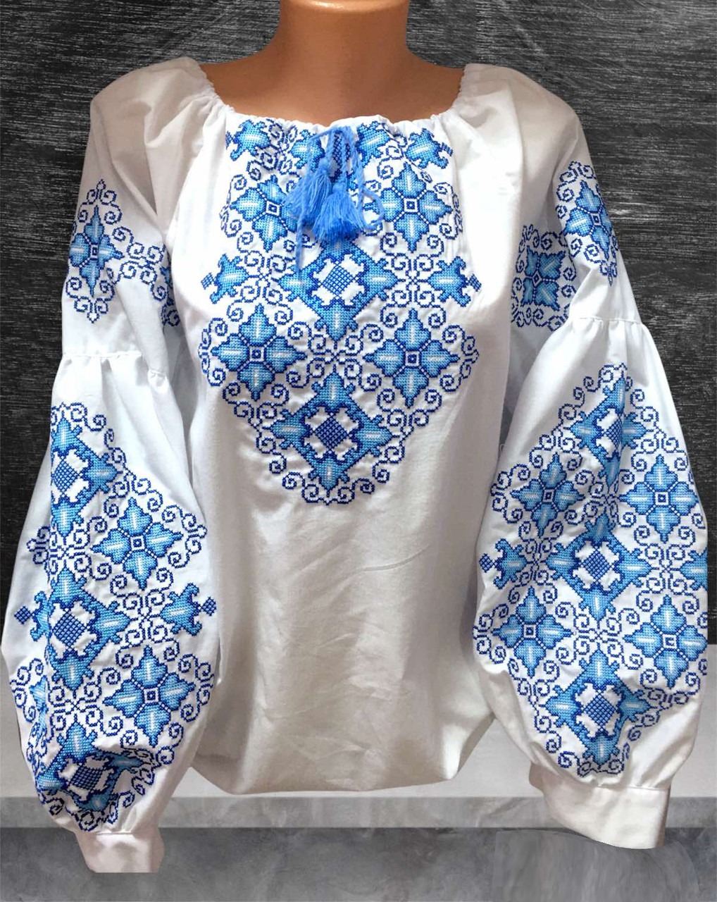 Пошита жіноча блуза для вишивання ПЖС-340 (БОХО)
