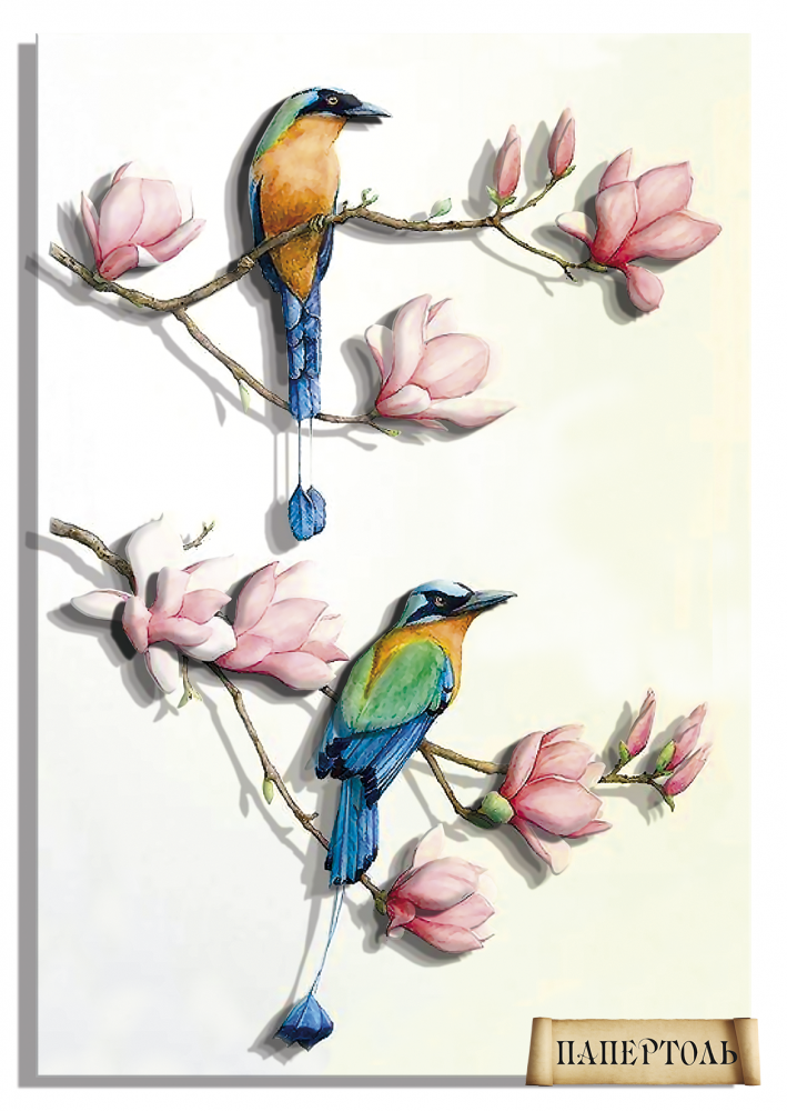 Набір для створення картини в техниці Папертоль РТ150287 Райські пташки 1