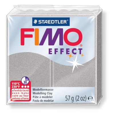 Полімерна глина, FIMO Effect, №817 (57г), колір перламутровий світло-сріблястий