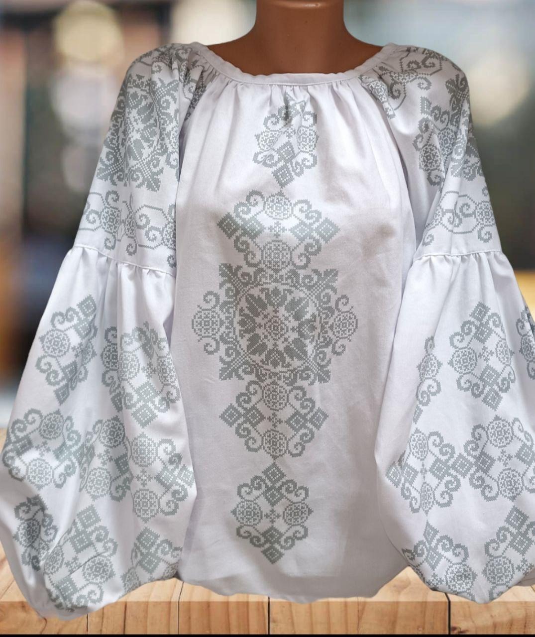 Пошита жіноча блуза для вишивання ПЖС-166 (БОХО)