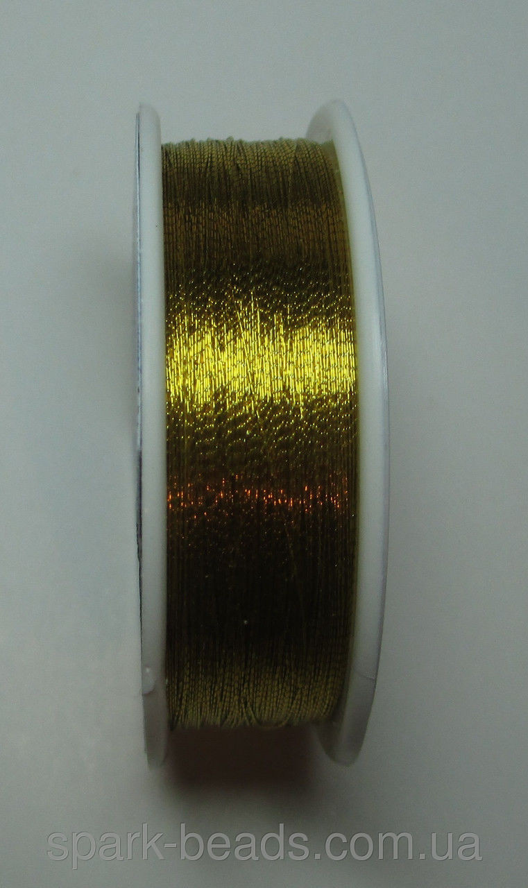 Люрекс Алюр металізована нитка кругла 12. Колір золото (жовтий яскравий)