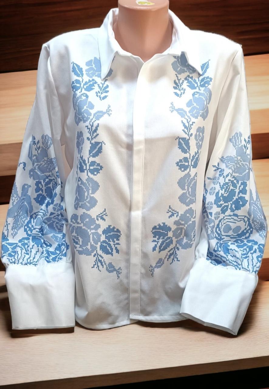 Пошита жіноча блуза для вишивання ПЖС-186.1