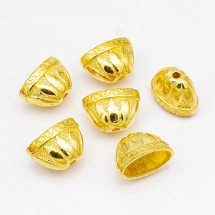 Конус шапочки для намистин, металеві, колір - золото, 14х20х12мм УТ000005597