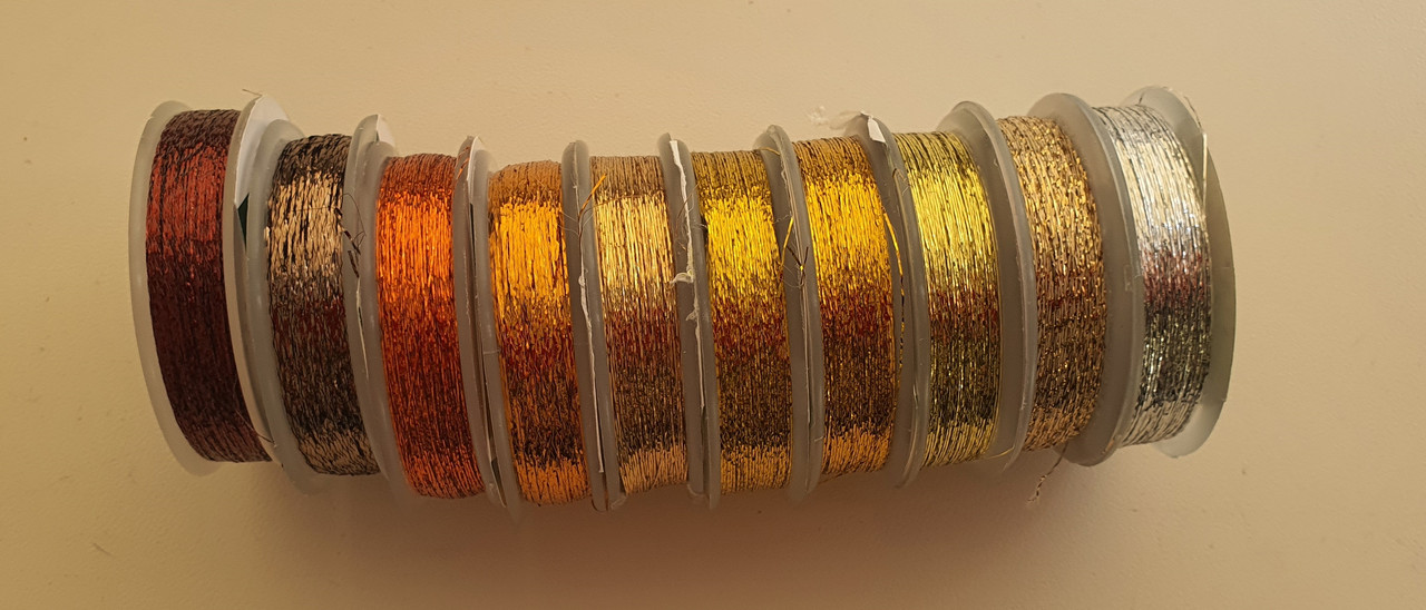 Люрекс Адель металізована нитка мікс срібло, золото, мідь 10 кольорів