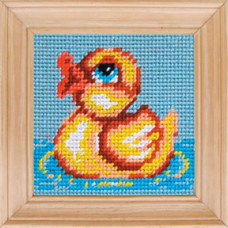 Схема на канве под вышивку нитками С-02. МАЛЫШКА-УТЕНОК