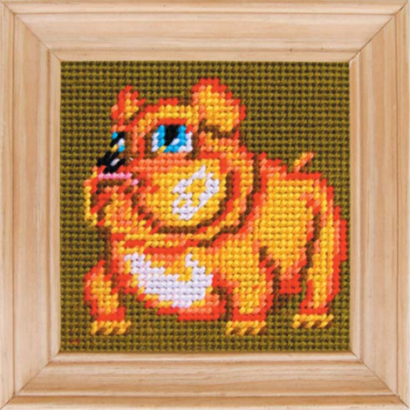 Схема на канве под вышивку нитками С-03. МАЛЫШКА-БУЛЬДОГ