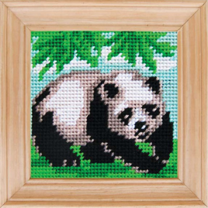 Схема на канве под вышивку нитками С-08. ПАНДА