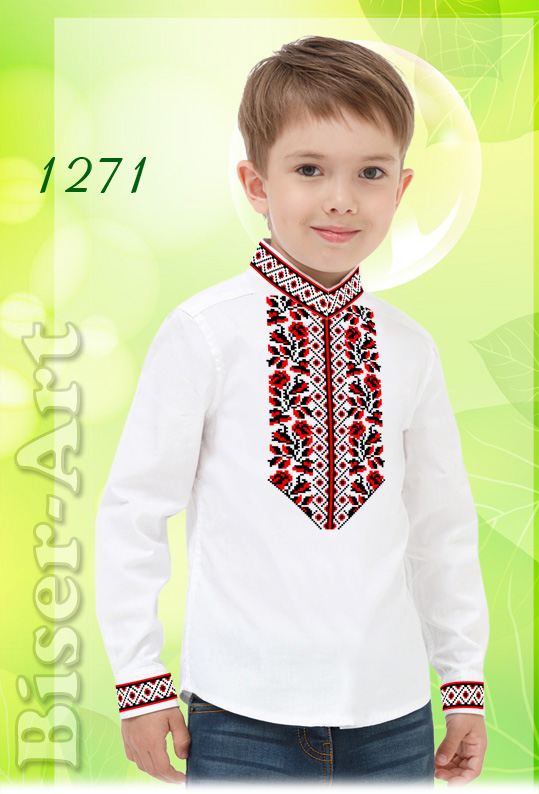Пошита сорочка на хлопчика для вишивання 11271