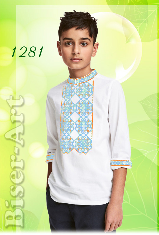 Пошита сорочка на хлопчика для вишивання 11281