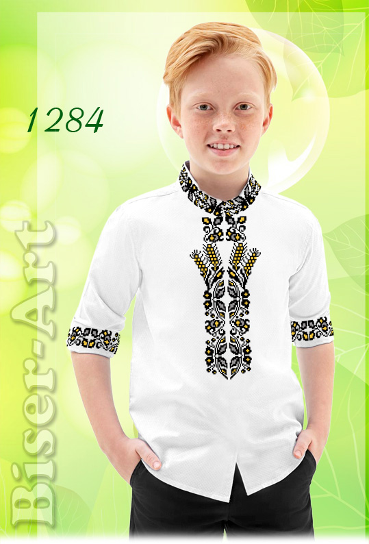 Пошита сорочка на хлопчика для вишивання 11284