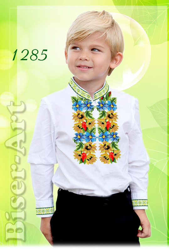 Пошита сорочка на хлопчика для вишивання 11285