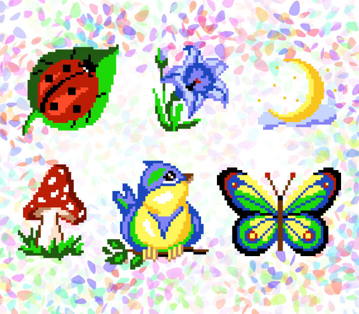 K-222 Летний лес. Confetti. Водорозчинний флізелін із малюнком