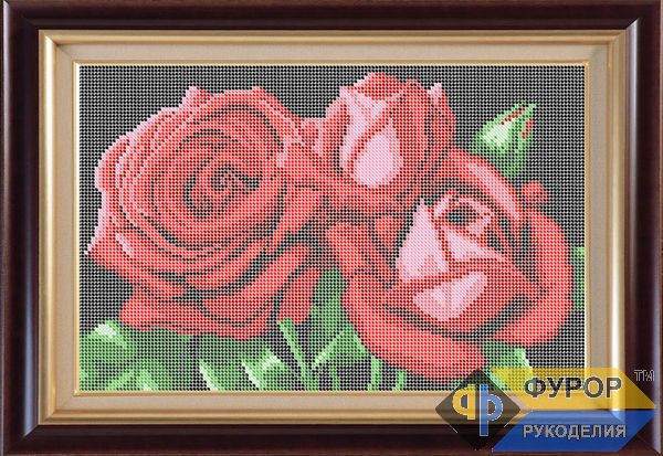 Схема для вишивки бісером Червоні троянди, Арт. НБп4-006-2