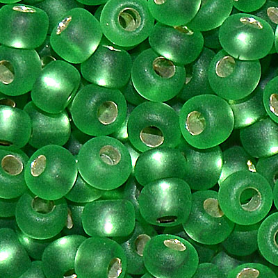 Бісер Preciosa Чехія №57100 мат зелений світлий, блискучий матовий