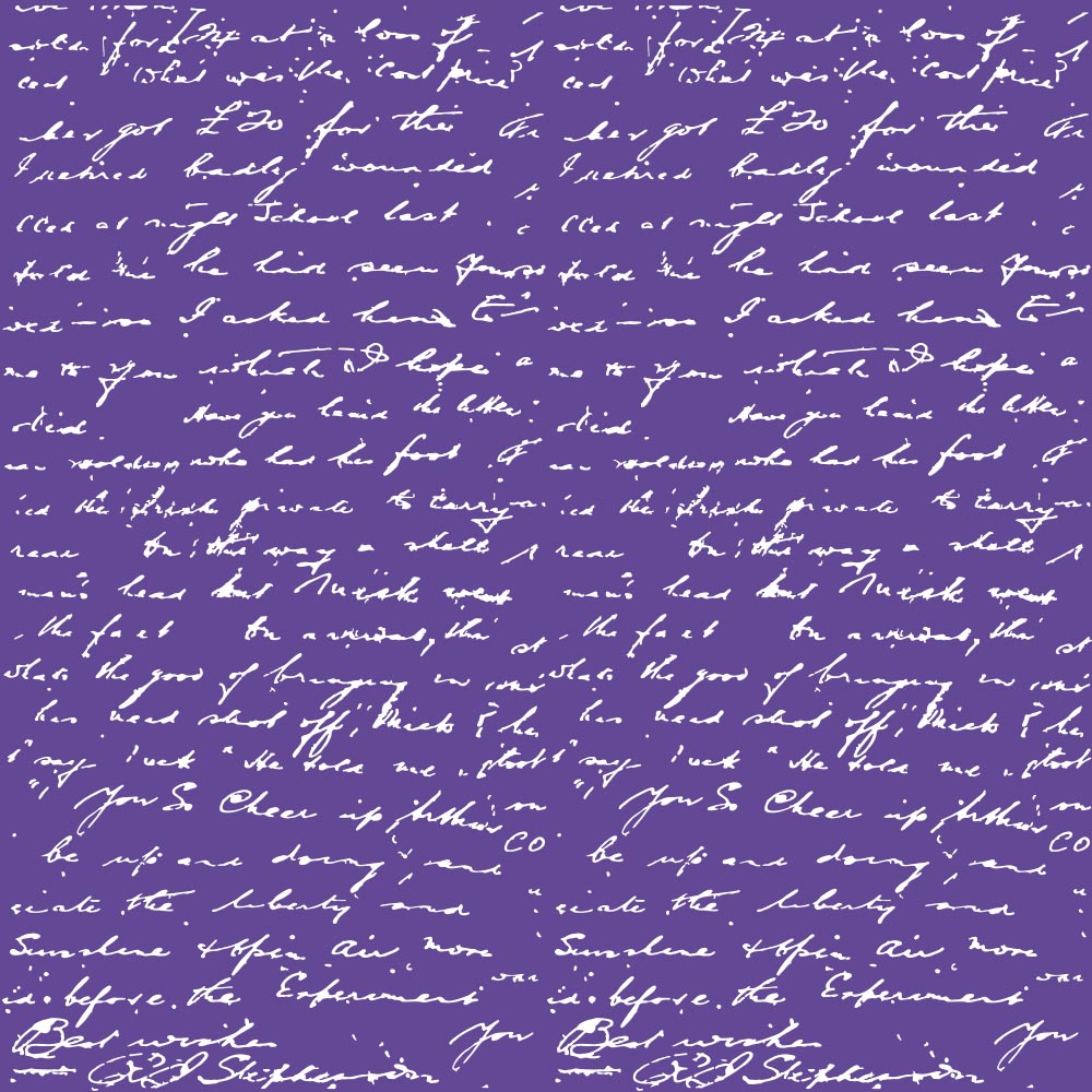 Лист одностороннього паперу з фольгуванням Silver Text Lavender 30,5х30,5 см