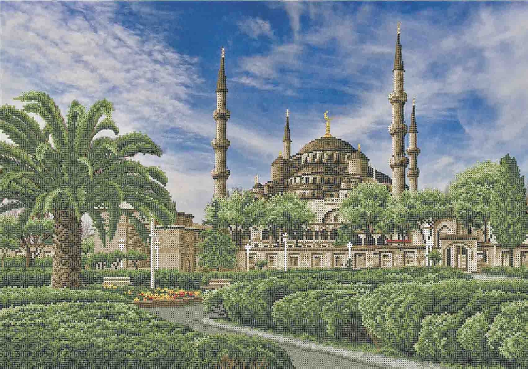 Схема для вишивки бісером А2-К-433 Блакитна мечеть
