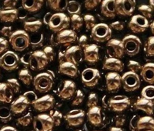 Бісер Preciosa Чехія №59142 металізований, бронза золотиста розмір 7/0
