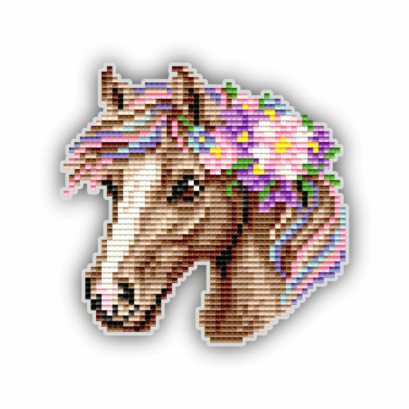 Набір для викладки пластиковими стразами Магніт дитячий АТМ134 Веселка