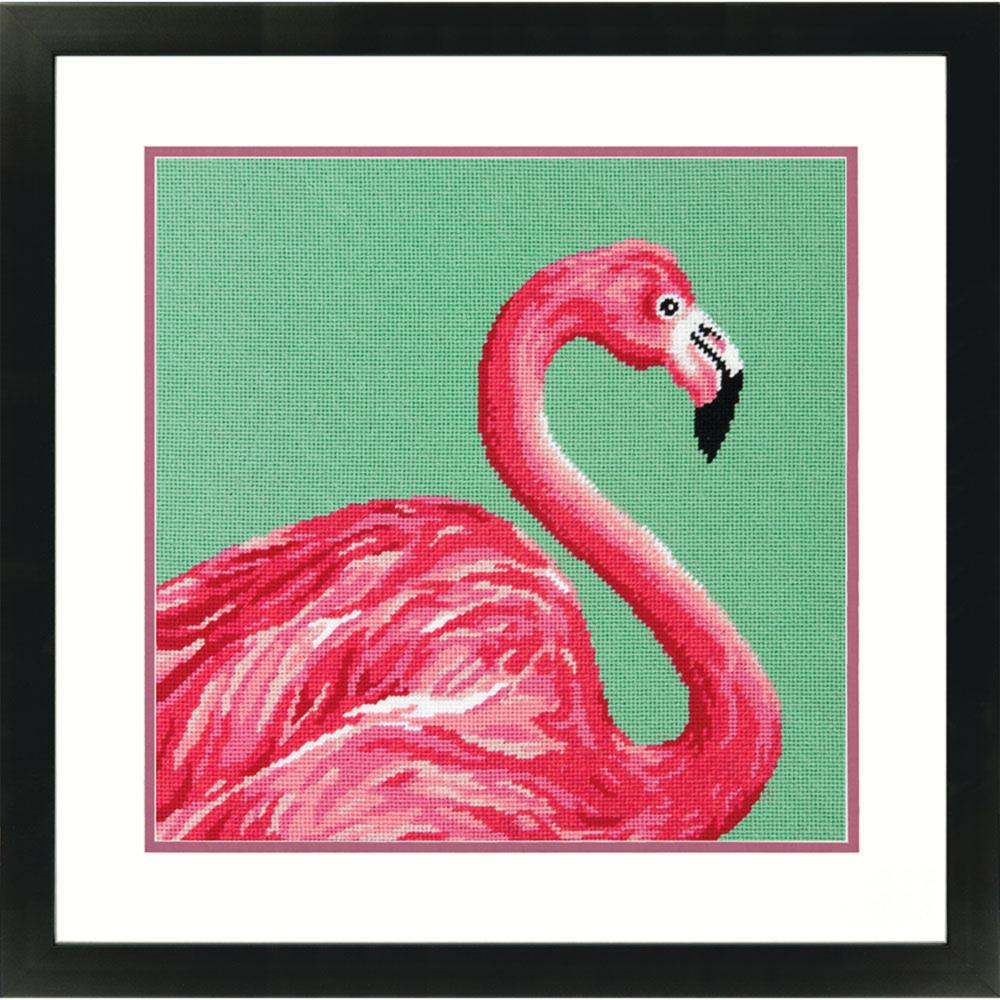 71-20086 Набор для вышивки (гобелен) DIMENSIONS Pink Flamingo ''Розовый фламинго''