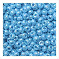 Бісер Preciosa Чехія №68020 блакитний , перламутровий , розмір 4/0