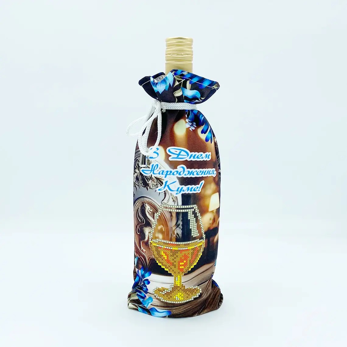 Подарункова сумка на пляшку для вишивання бісером СПП_213