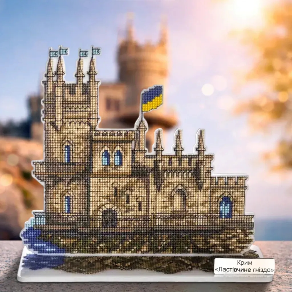 Набір для вишивання нитками по пластику FLX-153 Ялта. Ластівчине гніздо