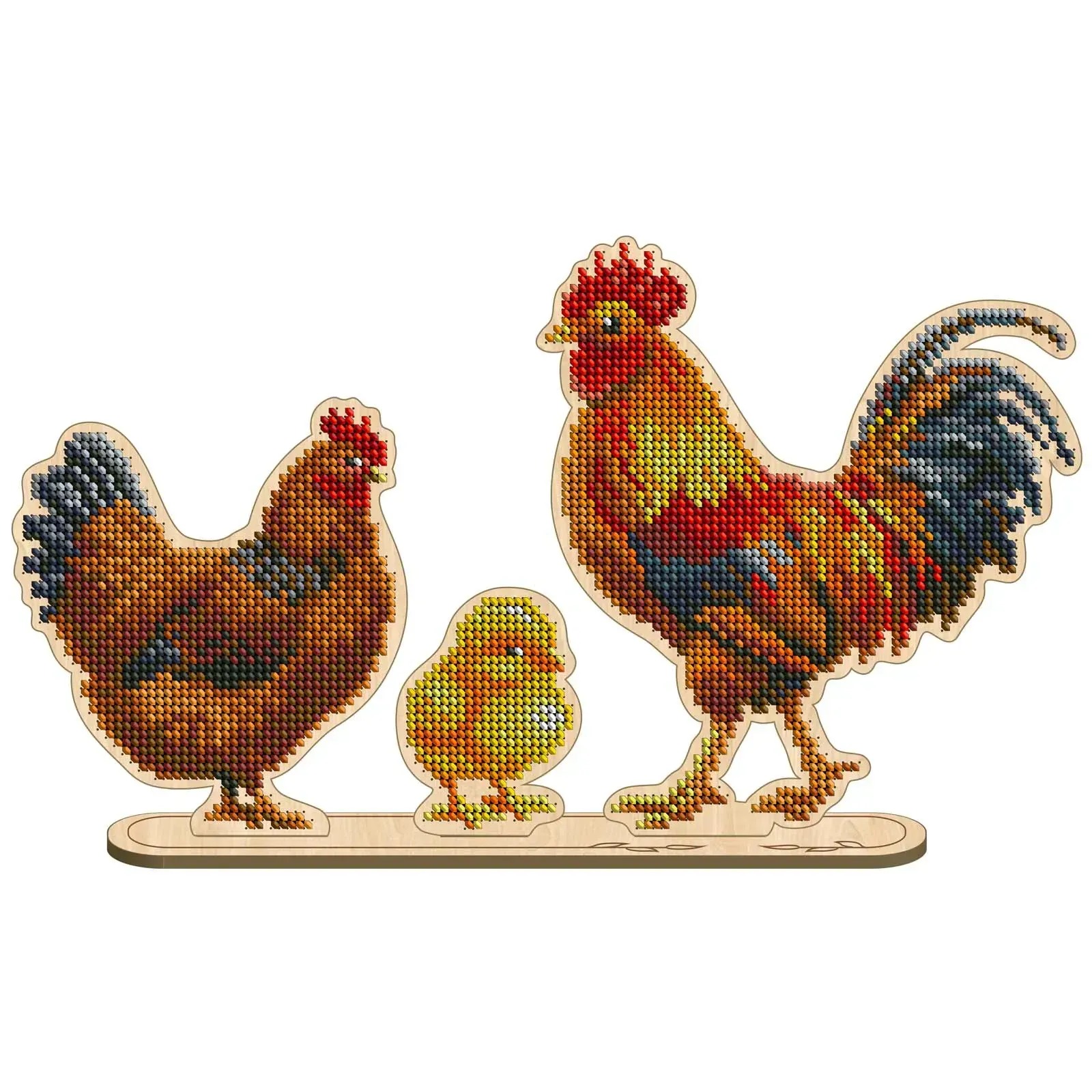 Комплект заготовок для вишивки інтер'єрних фігурок КФІН_106 Птахи