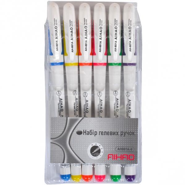 Набір ручок гелевих 801 A Original 6 кольорів