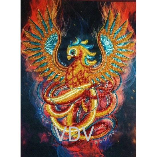 Схема для вишивки бісером Т-1330 Фенікс-Вогняний птах