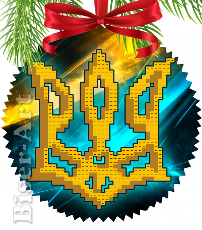 Пошита ялинкова іграшка для вишивання бісером 33163