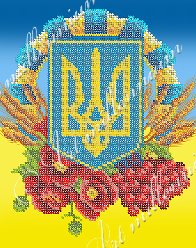 Схема для вышивки бисером W-524 Герб Украины