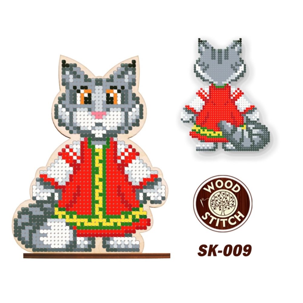 Заготовка для вишивки бісером SK-009 Серія казки Кішка