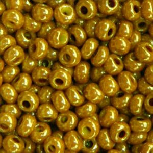 Бисер Preciosa Чехия №83119 коричнево-золотой, перлиновий