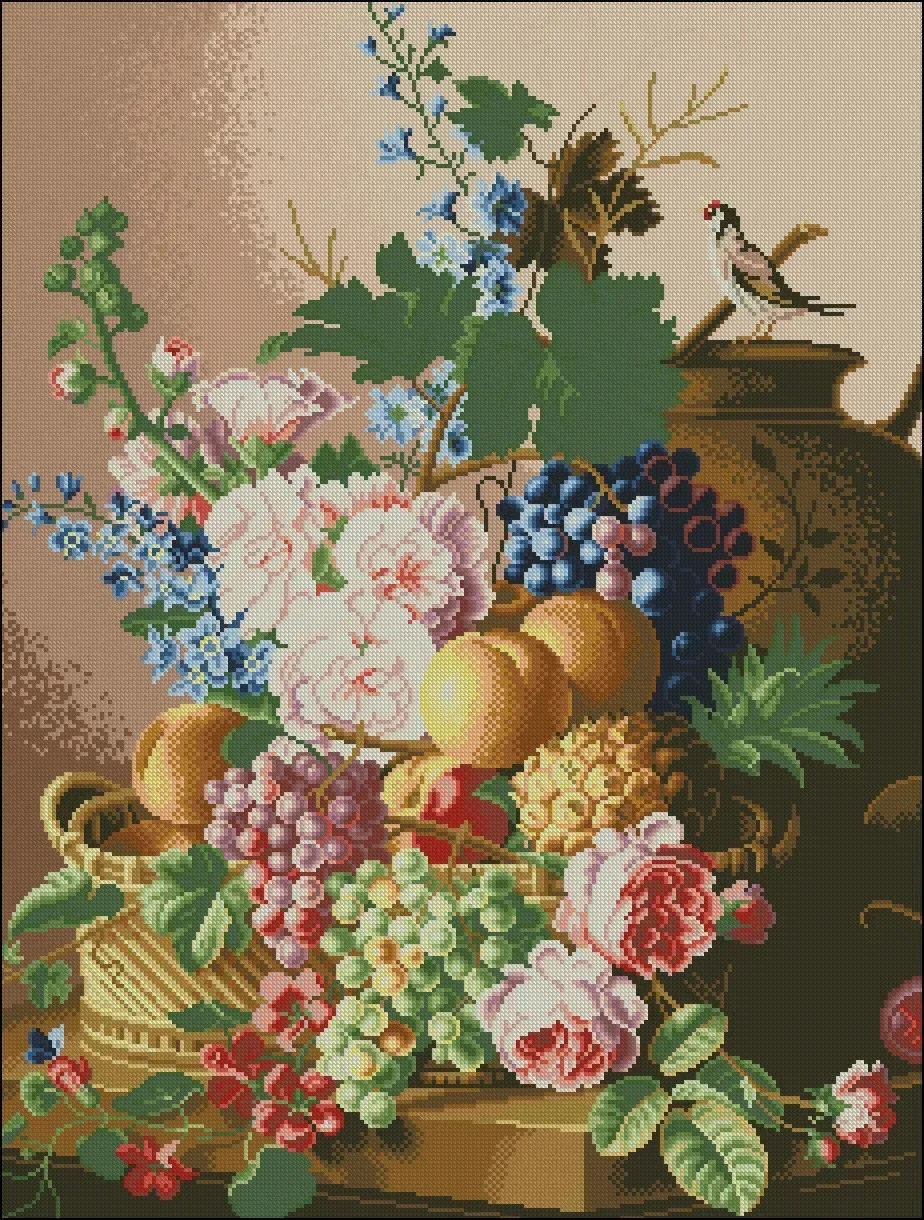 Схема для вишивання бісером або нитками А-1-013 Натюрморт