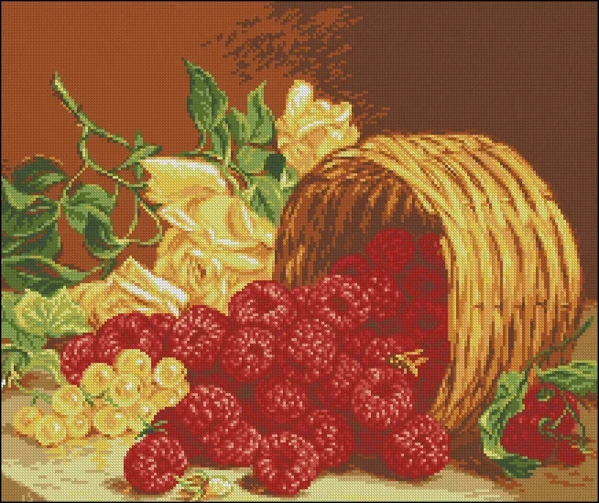 Схема для вишивання бісером або нитками А-2-013 Малинки