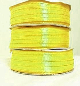 Стрічка атласна 0.3 см №16 яскраво жовта