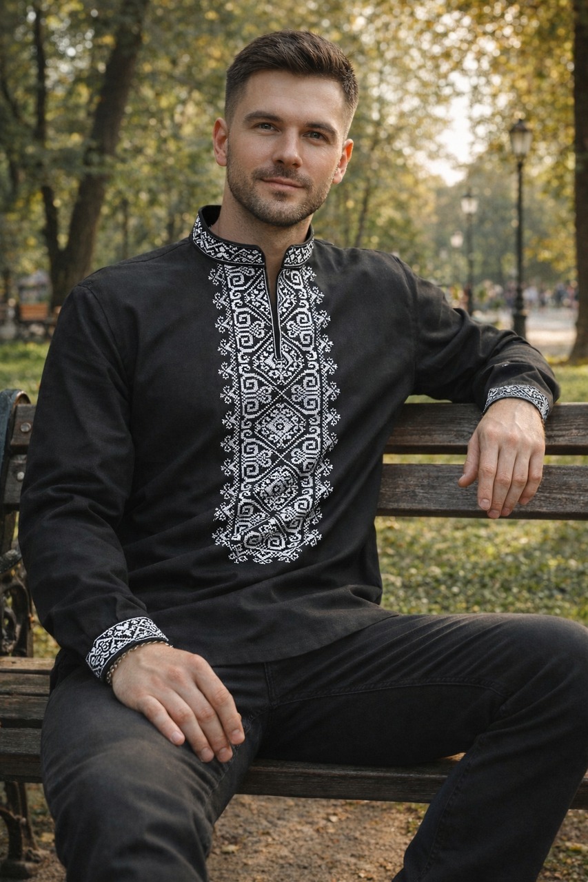 Пошита чоловіча сорочка для вишивання ПЧС(Т)-097