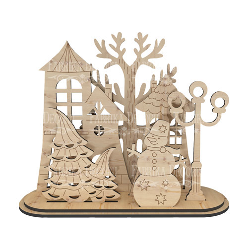 Заготовка для декорування FDZ-346 Зимове місто