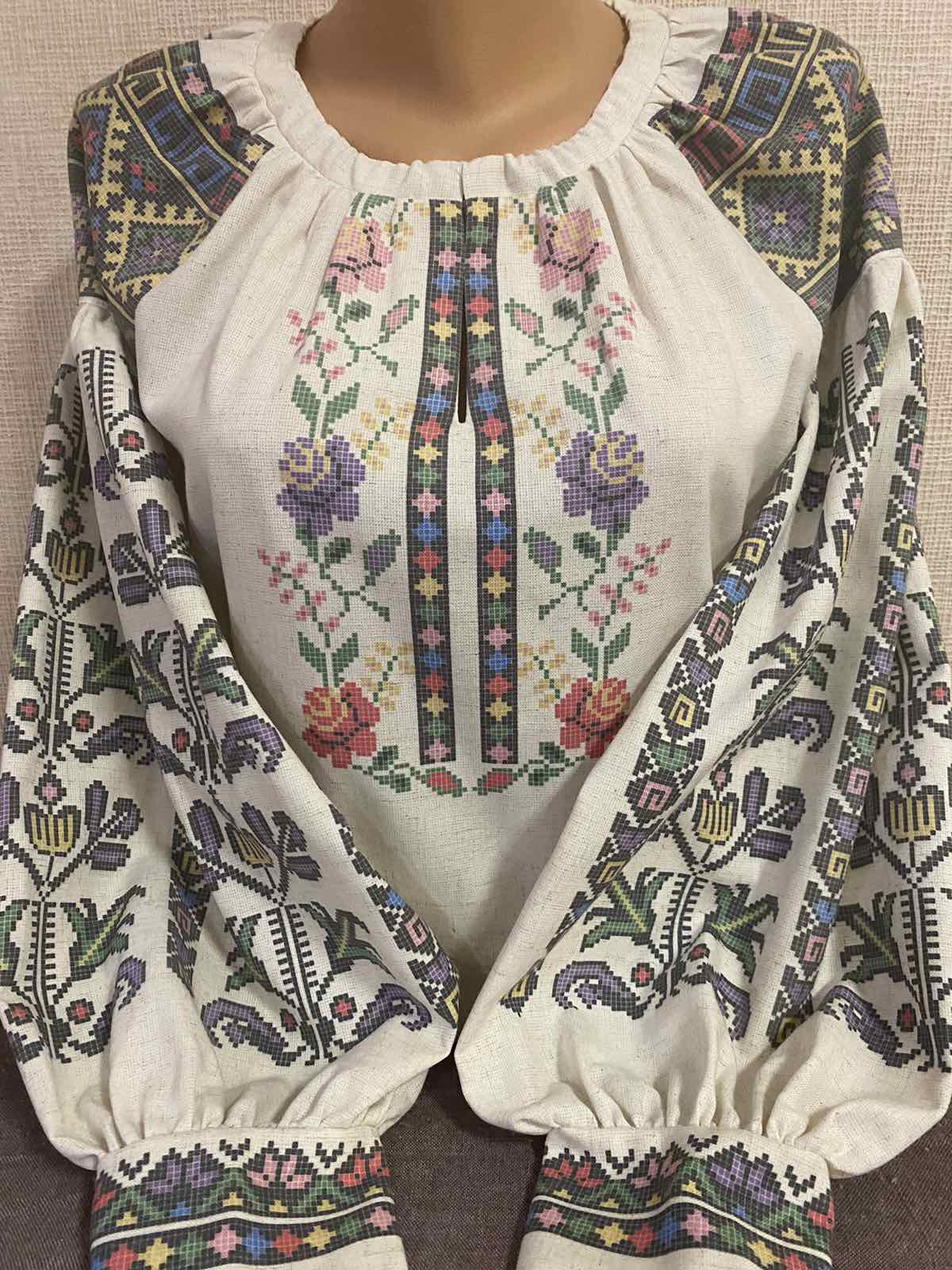 Пошита жіноча блуза для вишивання Бохо СЖ-11 Тернопільська область (Борщів)