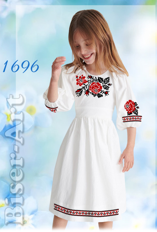 Заготовка для вишивання дитячої сукні 1696
