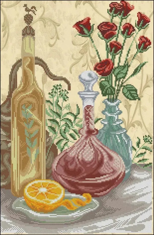 Схема для вишивання бісером або нитками С-258 Вино
