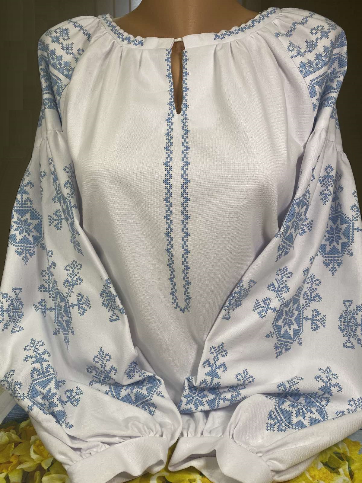 Пошита жіноча блуза для вишивання бісером або нитками ПЖС-146