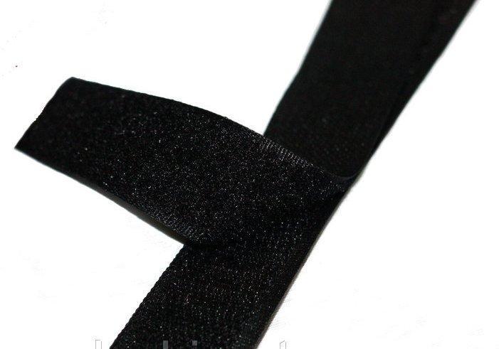 Липучка для одежды,  2 см, черная