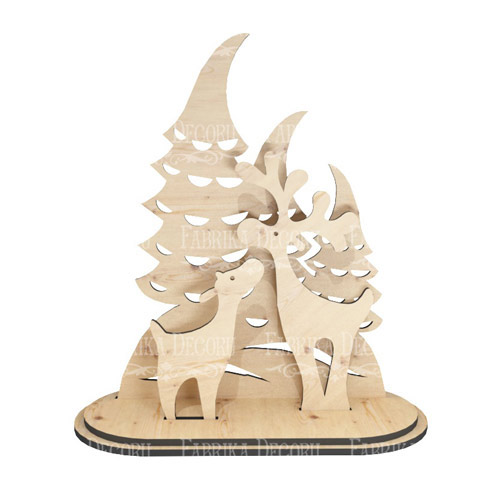Заготовка для декорування FDZ-352 Олені в зимовому саду