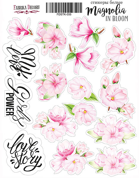 Набор наклеек (стикеров) #035, ''Magnolia in bloom''