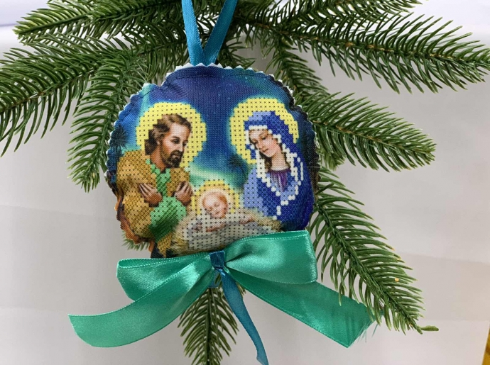 Пошита новорічна іграшка під вишивку бісером ІН-21 Різдво