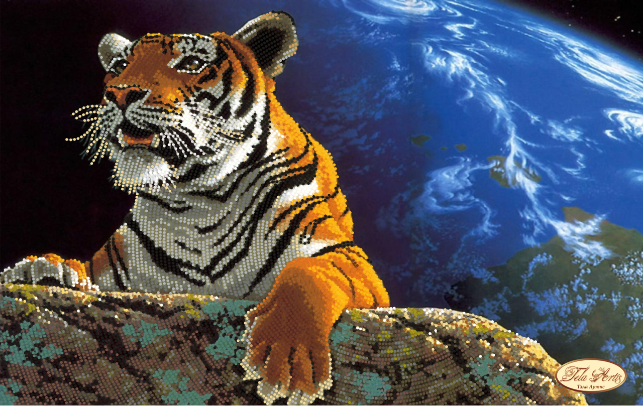 Схема для вышивки бисером ''Амурский тигр. Спасем планету''