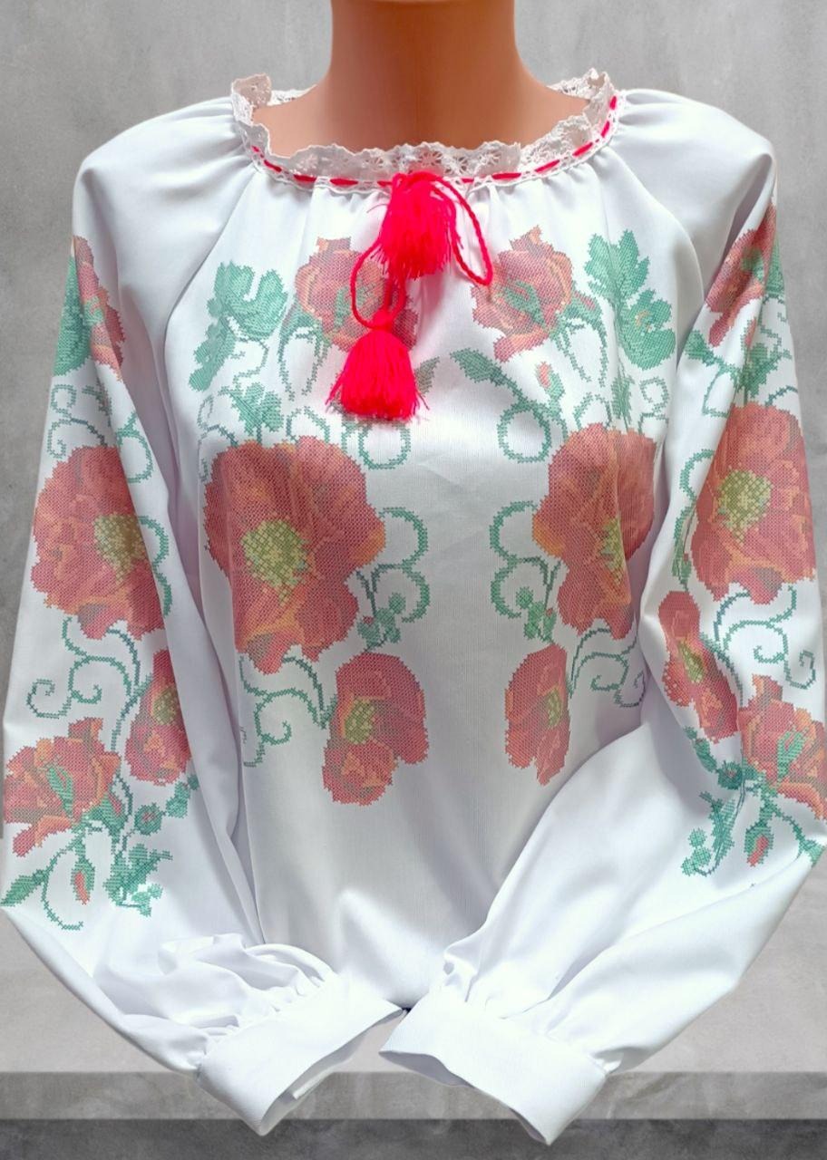 Пошита жіноча блуза для вишивання бісером або нитками ПЖС-357